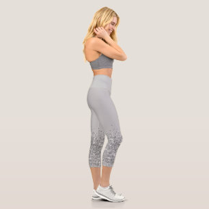 Grey Yoga Pants High Waisted Capris