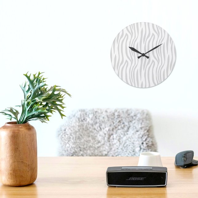  Grey Zebra Pattern Wall clock (Creator Uploaded)