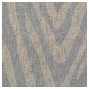 Grey Zebra Print Large Scale Fabric