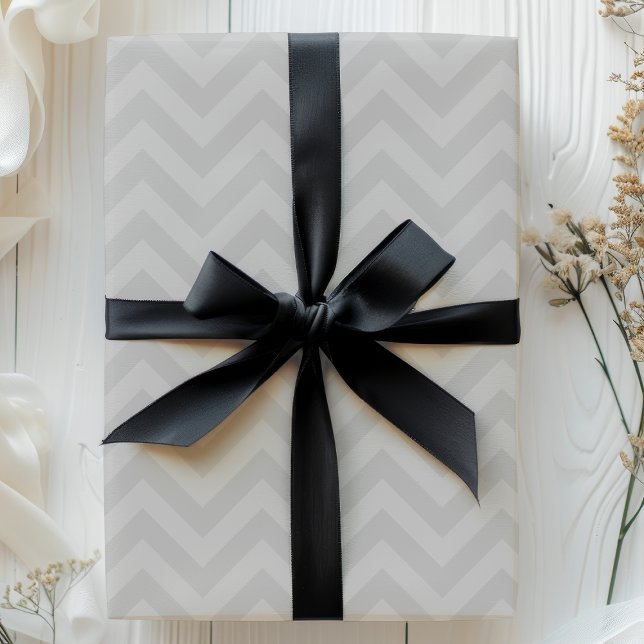 Grey Zigzag Chevron Stripes Wrapping Paper (Creator Uploaded)