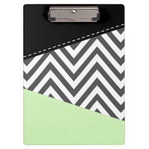Grey Zigzag, Grey Chevron, Zigzag Pattern, Mint Clipboard