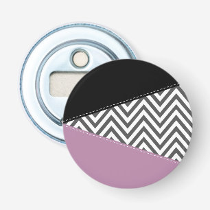 Grey Zigzag, Grey Chevron, Zigzag Pattern, Purple Bottle Opener