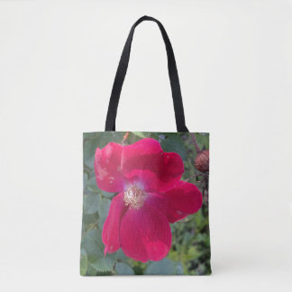 greyforaday Red Floral Tote Bag