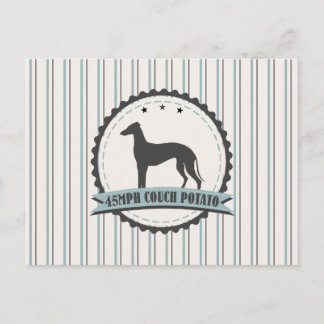 Greyhound 45 mph Racing Hound Dog Emblem Postcard