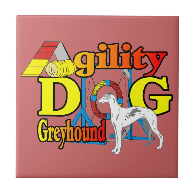 Greyhound Agility Tile (Front)