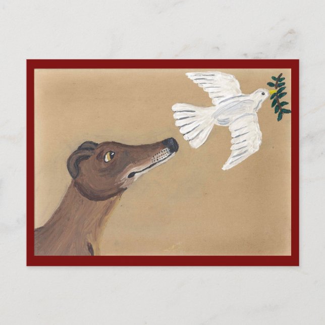Greyhound and Dove Postcard (Front)