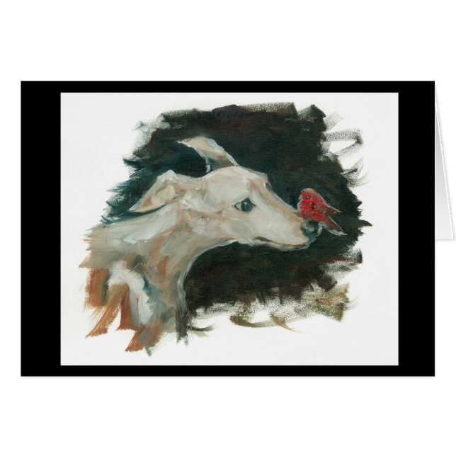 Greyhound and Finch sticker post cards bumper (Front Horizontal)