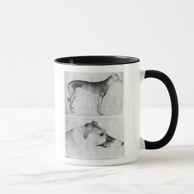 Greyhound and head of a greyhound mug (Right)