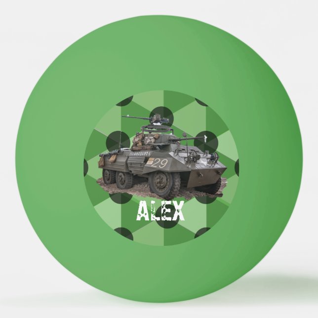 Greyhound APC Ping Pong Ball (Front)