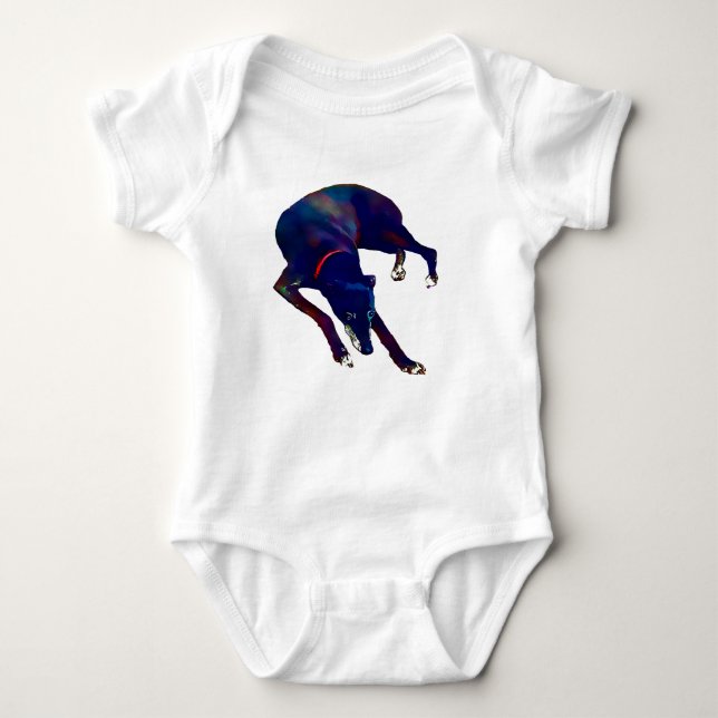 Greyhound Art Baby Bodysuit (Front)