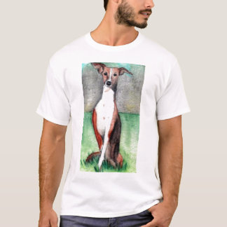 greyhound art print t-shirt