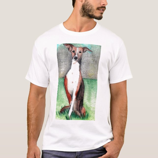 greyhound art print t-shirt (Front)
