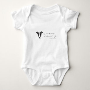 greyhound baby bodysuit