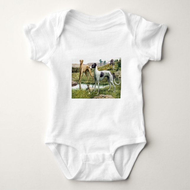 Greyhound Baby Bodysuit (Front)