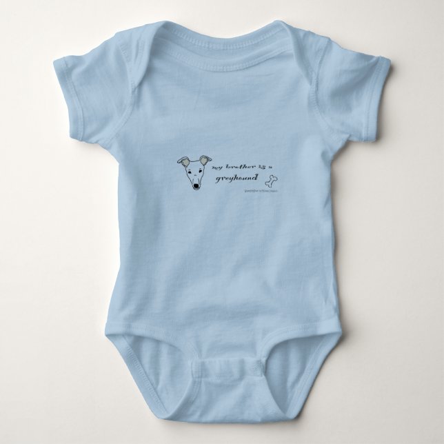 greyhound baby bodysuit (Front)