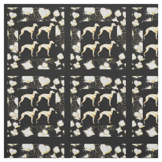 GREYHOUND BLING FABRIC (Swatch)
