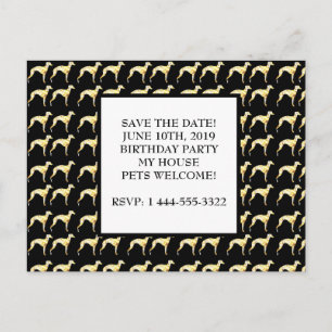 GREYHOUND BLING POSTCARD
