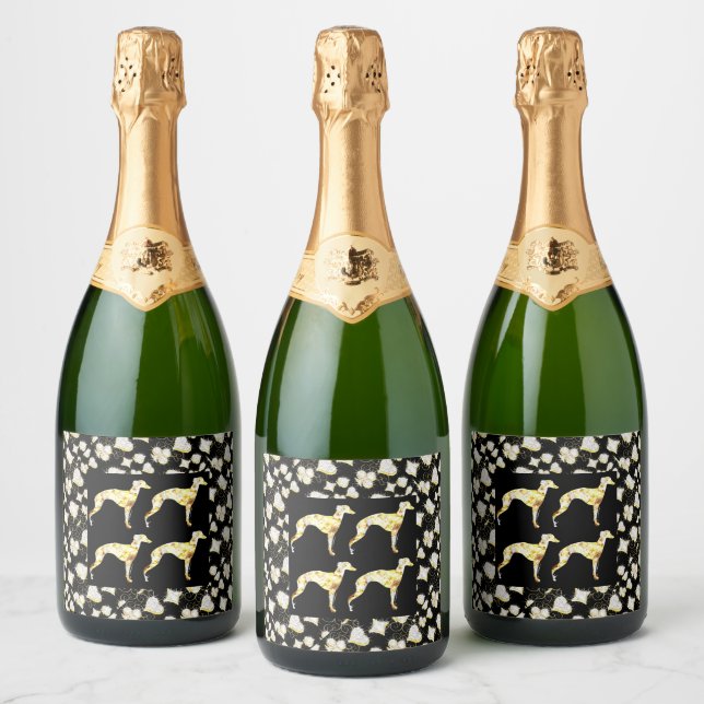 GREYHOUND BLING SPARKLING WINE LABEL (Bottles)