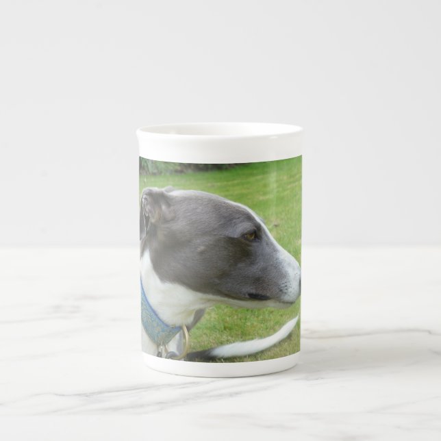 Greyhound bone china mug 3 (Front)