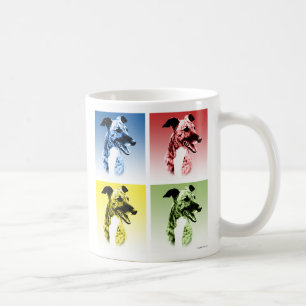 Greyhound (Brindle) Pop Art Coffee Mug