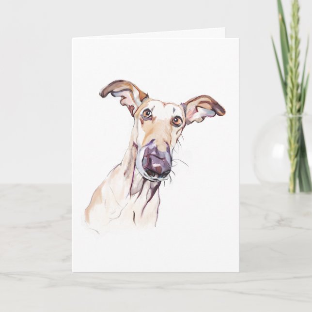 Greyhound Card, Pet Lover Card (Front)