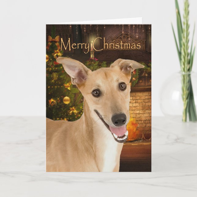 Greyhound Christmas Card (Front)