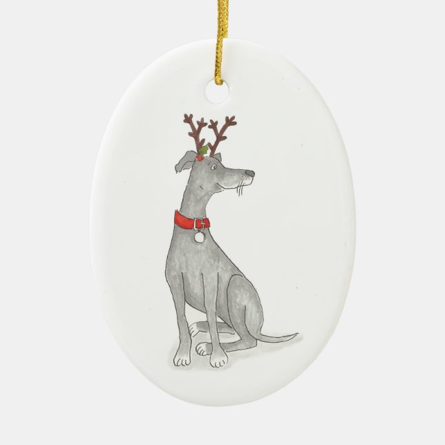 Greyhound Christmas decoration (Front)