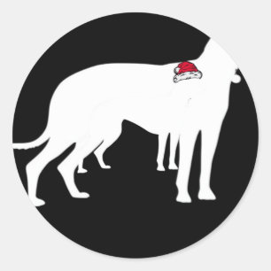 Greyhound Christmas Essential T-Shirt Classic Round Sticker