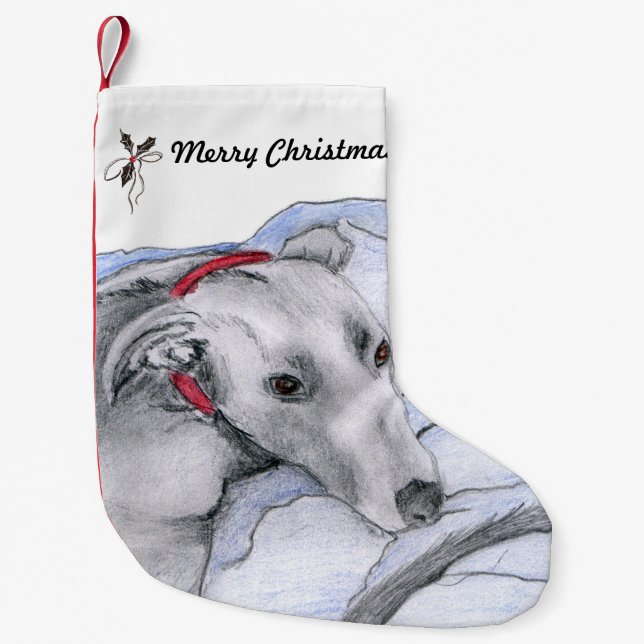 Greyhound Christmas stocking (a33) (Front)