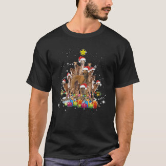 Greyhound Christmas Tree Funny Dog Lover Gifts Xma T-Shirt