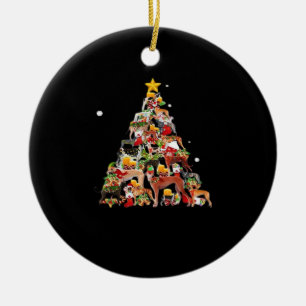 Greyhound Christmas Tree Lights Funny Dog Xmas Gif Ceramic Tree Decoration
