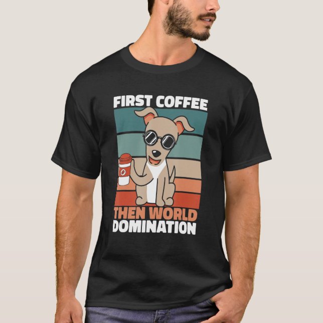 Greyhound Coffee Pet   Dog Breed Greyhound T-Shirt (Front)