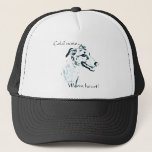 Greyhound Cold Nose, Warm Heart Trucker Hat