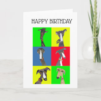 GREYHOUND COLLAGE CARD