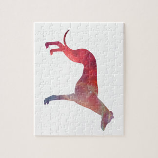 Greyhound cosmos silhouette jigsaw puzzle