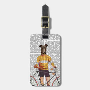 Greyhound Cyclist Luggage Tag