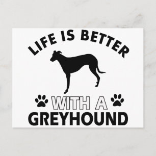 Greyhound designs postcard