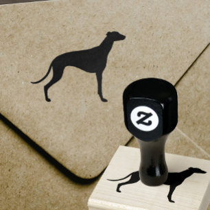 Greyhound Dog Breed Silhouette Rubber Stamp
