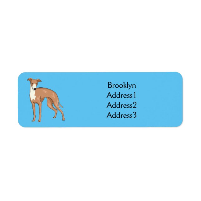 Greyhound dog cartoon illustration  (Front)