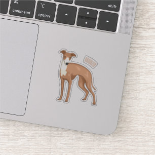 Greyhound dog cartoon illustration