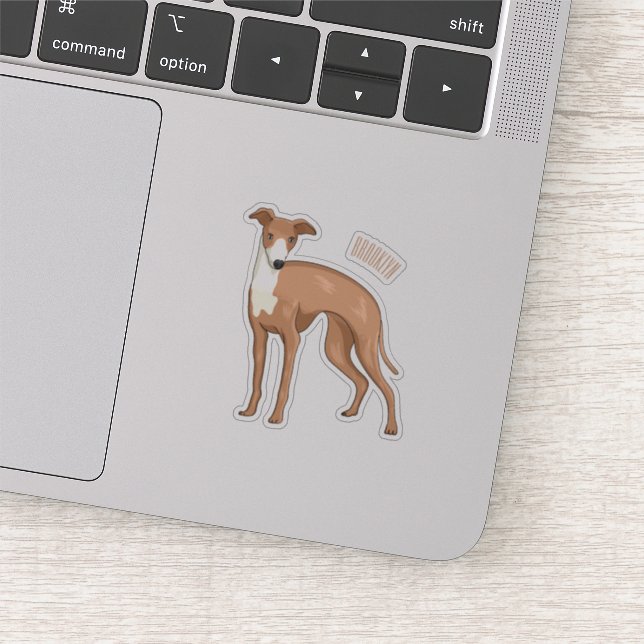 Greyhound dog cartoon illustration  (Detail)
