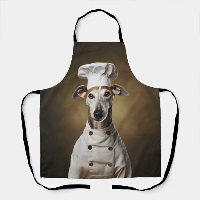 Greyhound Dog Chef Apron (Front)