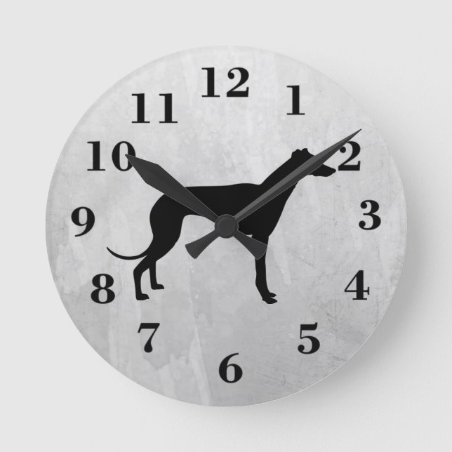 greyhound dog clock (Front)