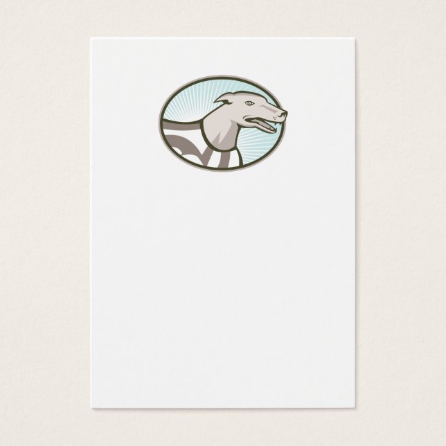 Greyhound Dog Head Retro (Front)