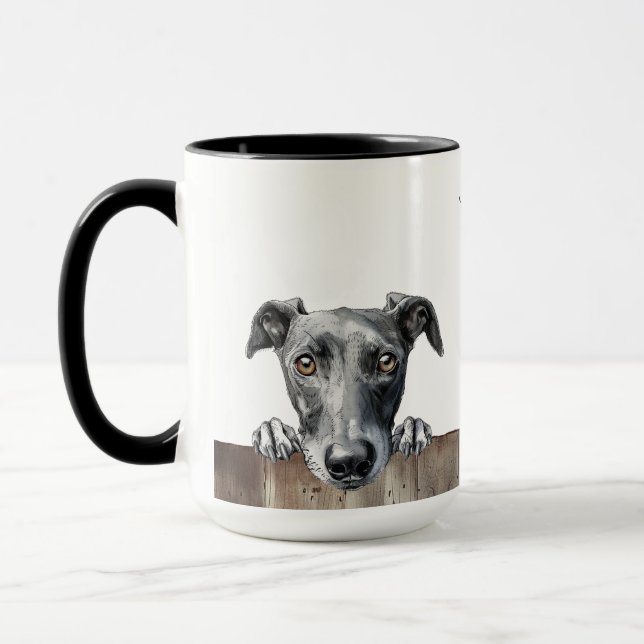 Greyhound Dog Mug (Left)