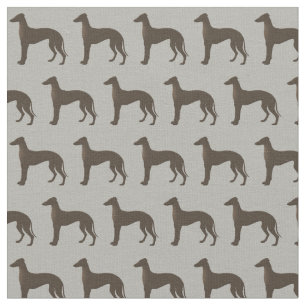 Greyhound Dog Silhouette Animal Pattern Fabric