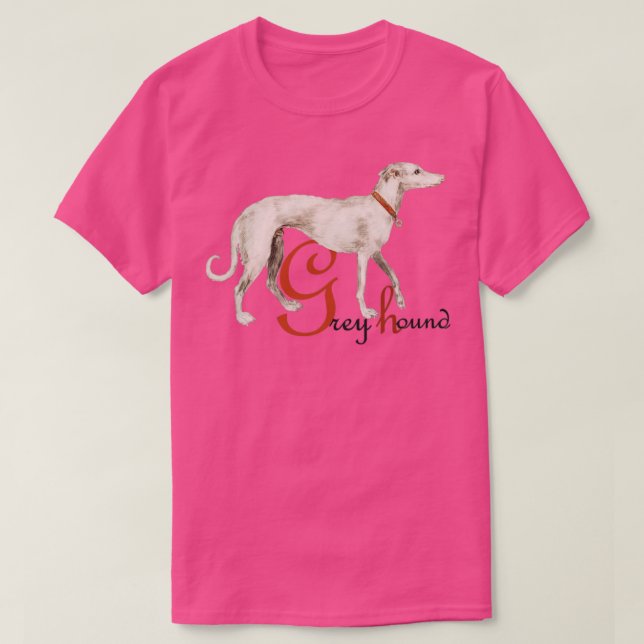 Greyhound Dog T-Shirt (Design Front)