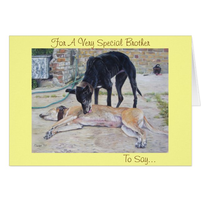 greyhound dogs scenic landscape for brother (Front Horizontal)