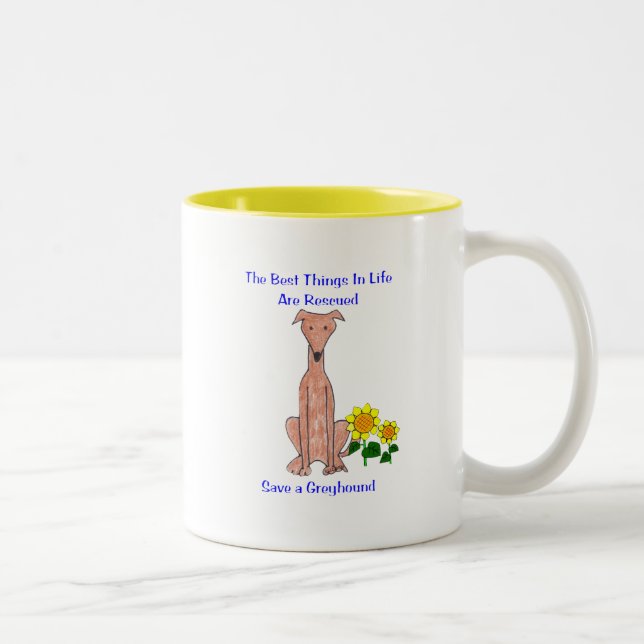 Greyhound Fawn Best Things In Life Mug (Right)
