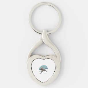 Greyhound Festive Sprint dog Key Ring